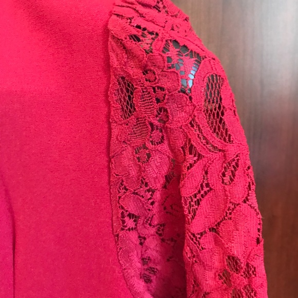 Shein dark red lace dress M - Picture 5 of 8